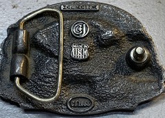 C&J Belt Buckle 1088 DIESEL & LOCOMOTIVE SCENE PEWTER Broadway Limited 1987