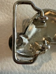 Buckle Rage Handlebar Mustache Novelty Belt Buckle Silver Tone Hipster Kitsched