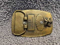 Train Railroad Belt Buckle Orange Brass Cii New York Vintage – DEBLOT