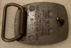 Vintage 1984 Metal Belt Buckle, Fish, Fishing, Steven L. Knight, Solid Bronze, N