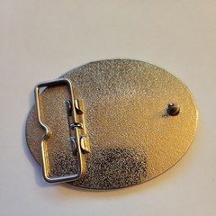 Eagle Belt Buckle 70s Gold Western Bird Cowboy Hawk Oval Retro Vintage