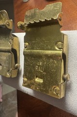 Vintage US Military Brass Web Belt Buckles Lot of 2 Vietnam RAU & Solid Brass