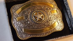 Crumrine Western Rectangle Texas Star Belt Buckle 3807244