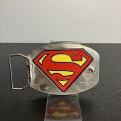 Superman Bizarro Reversible Spin Flip Belt Buckle DC Comics Diamond Plate Metal