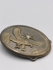 Vintage Unbranded Eagle Hawk Sun 3D Metal Belt Buckle Silver / Gold Tone