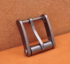 Novelty Mens Retro Single Prong Pin Metal Belt Buckle 32mm Silver Color