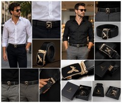 Men Eagle Decor Automatic Buckle Belt