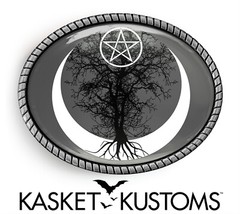 Wiccan Tree of Life Belt Buckle – Moon Phase Pentagram Handmade Buckle – 957