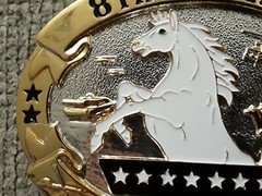 8th Cavalry Honor and Courage Army Solid Brass Belt Buckle (Oval)