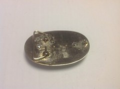 Gold Colored Belt Buckle With Sailing Vessel Artwork