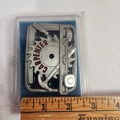 C & J INC Carpenter Belt Buckle Novelty Tool Design Made in USA NEW