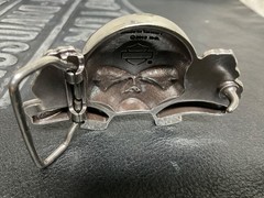 Harley-Davidson “Sugar” Willie G skull belt buckle .#HDWBU10450.Silver plaited