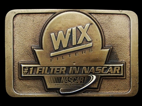 MG11110 *NOS* GREAT **WIX** AIR & OIL FILTERS #1 FILTER IN NASCAR BELT BUCKLE