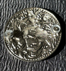 Rodeo Cowboy Horse Rider Western Metal Belt Buckle Silver Color 2 1/2&Prime; Rodeos