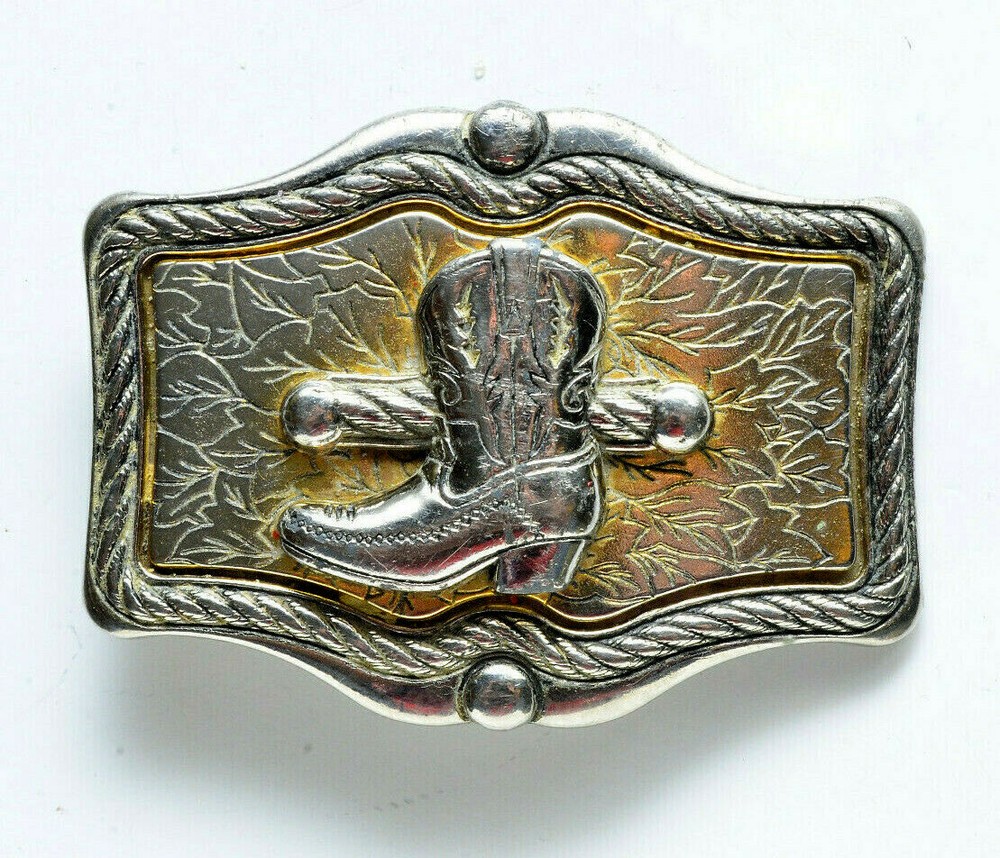 Western Cowboy Boots Cowgirl Spurs Unisex Men’s Belt Buckle