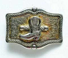 Western Cowboy Boots Cowgirl Spurs Unisex Men’s Belt Buckle