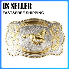 40mm Belt Buckle Rock Bull Ride Rodeo Long Huge Big Cowboy Texas Western Shine