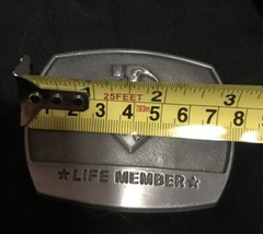 VINTAGE BRASS 1996 HANDYMAN CLUB OF AMERICA LIFE MEMBER NOVELTY BELT BUCKLE