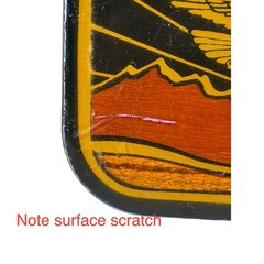 Vintage Harmon Design Colorado Eagle Belt Buckle Western Mountain Sunrise Enamel