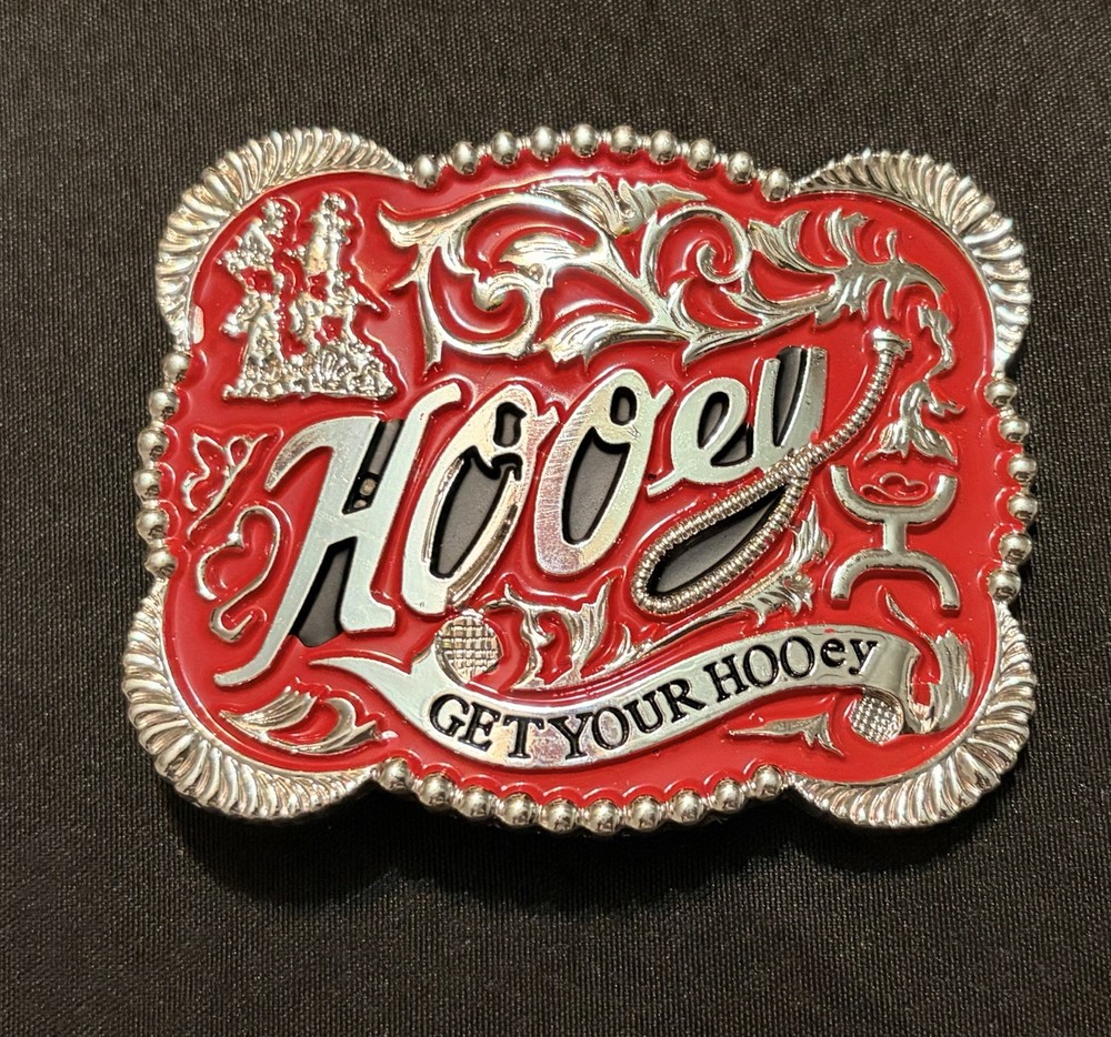 Western 4×3 Hooey Red Silver Cowboy Belt Buckle for 2 » Belt Hebilla Vaquero