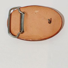 Vintage Shriners Tooled Leather Masonic Belt Buckle Masons Temple Brown