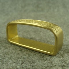 Solid Brass  » Floral  » Tongue Pin Belt Buckle + Loop for 1.5“ width Belt Z340