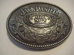 Vintage Jack Daniel&rsquo;s Belt Buckle Old No. 7 Brand 5008JD Metal 2005 GREAT SHAPE