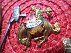 Vintage Anson COWBOY Tie Bar Clip Pin Brooch Lucky Horseshoe Boot WESTERN Rodeo