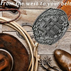 Religious Cross Western Belt Buckles,Cowboy Belt Buckle Cowgirl Faith BeltBuckle