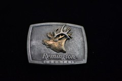 Remington Vintage 1986 Belt Buckle Country Hunting Deer Buck Farmer Made in USA