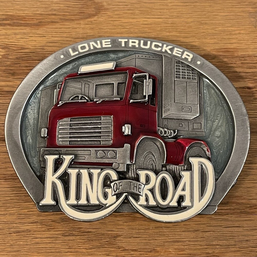Vintage Fantastic Belt Buckle King Of The Road Truck Dragon Designs 1990