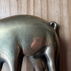 Vintage 1978 Baron Buckle Solid Brass Pig Belt Buckle Figural Hog Farming Swine