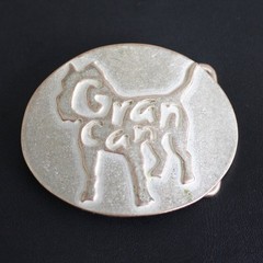 Gran Canaria Dog Belt Buckle, Rosepearl – Pitbull Belt Buckle Oval