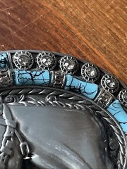 Belt Buckle Texas Horse Rhinestones 4 x 3&Prime; 1.5&Prime; Belt Metal Light