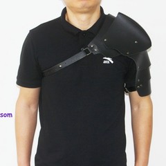 Battle Knight Armor Pauldrons Cape Belt PU Chest Harness Shoulder Guards Gift