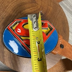 Vintage Superman Logo Oval Buckle GTO DC Comics with WILL Leather Goods Belt 38”