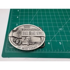 Hall Brake Supply Belt Buckle 2002 Phoenix Arizona Semi Truck Pewter Silver EX