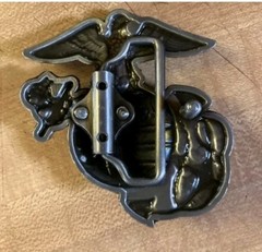 Silver United States Marines USMC EGA Belt Buckle