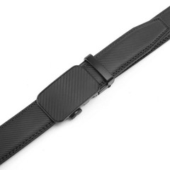 Marino Men’s Genuine Adjustable from 28&Prime; to 44&Prime; Waist, Diagonal Weave – Black