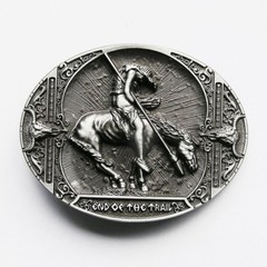 End of Trail Metal Belt Buckle