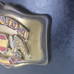 Vintage Honda Gold Wing Belt Buckle 1978 Two Eagles Brass Easy Rider AHM Bike