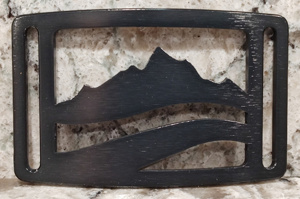 GRIP6 BELT BUCKLE – NATURALIST WASATCH – BLACK – 1.5 INCH WIDE