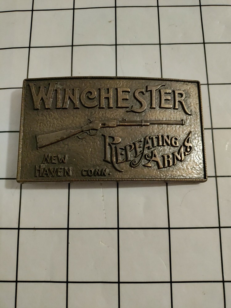 Reproduction Winchester Repeating Arms Rifle Belt Buckle REPRODUCTION