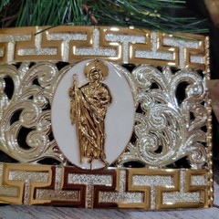 Saint jude San Judas Western belt Buckle Rose Gold Silver Heavy Zinc Alloy