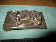 Cast Lizard Sancrest Belt Buckle for 1 1/2&Prime; wide belt