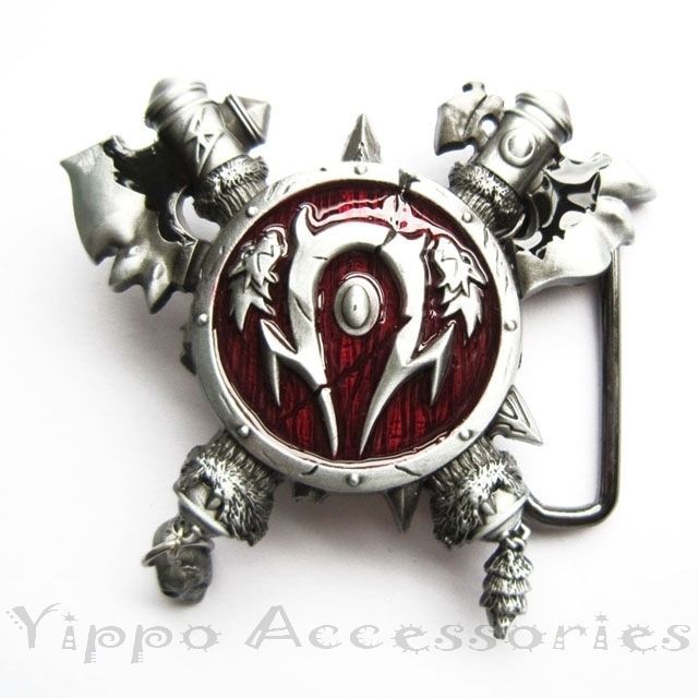 Axes & Shield Gaming Metal Belt Buckle