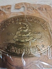 DON&rsquo;T TREAD ON ME, EST. 1775, with Gadsden coiled Snake metal belt Buckle, New!