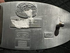 Ford Belt Buckle Blue/White Pewter Officially Licensed Product