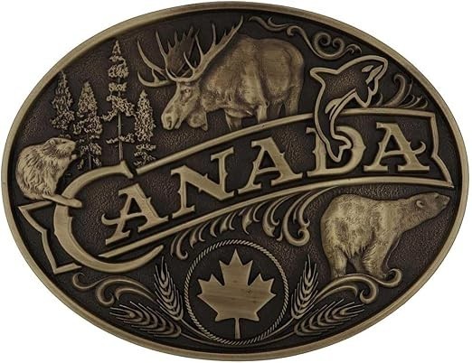Montana Silversmiths Belt Buckle Adult Canada Heritage Brass 60811CANC