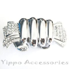 Fist Hand Full of Cash w/ Rhinestones Metal Fashion Belt Buckle